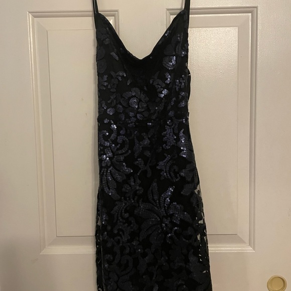 Starstruck Blue Sequin Dress - Picture 2 of 3